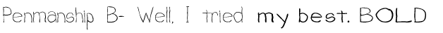 Penmanship B minus